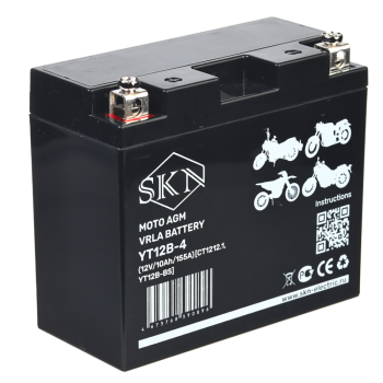 Аккумулятор стартерный для мототехники SKN YT12B-4 (12V/10Ah/155A)  [CT 1212.1, YT12B-BS]